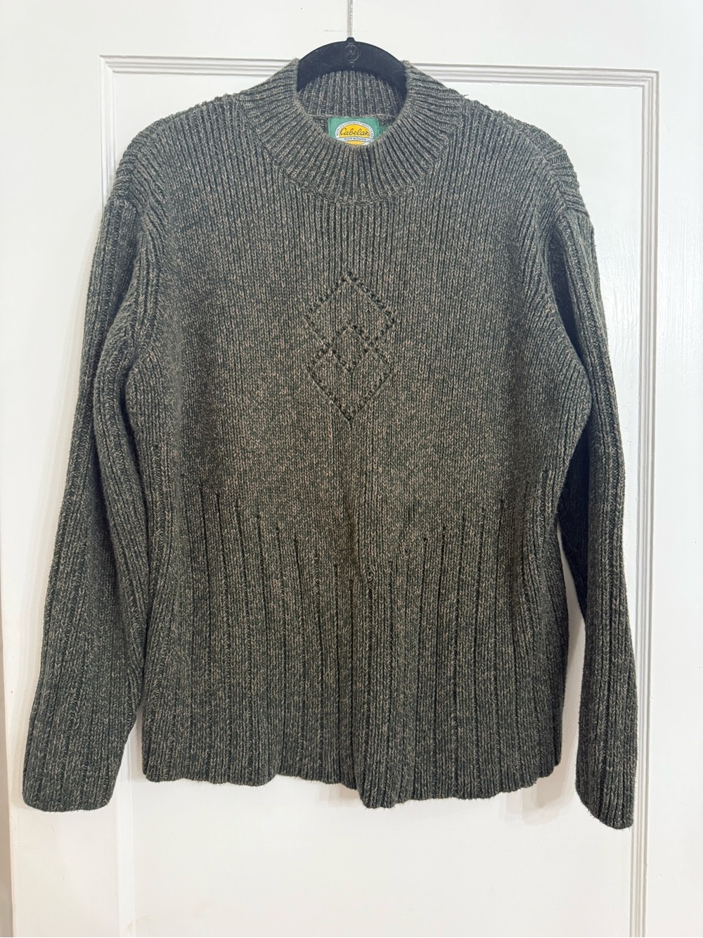 Cabela's Mock Neck Cotton Knit Sweater Large